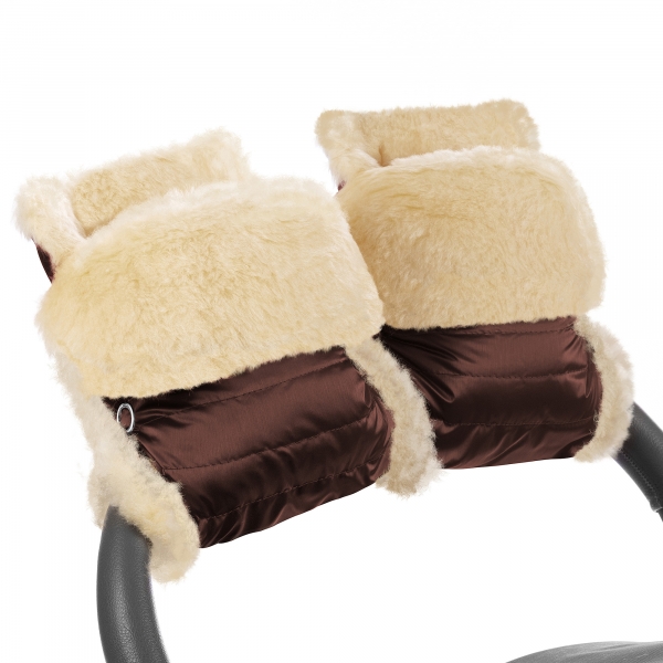 Муфта-рукавички для коляски Esspero Oskar (Натуральная шерсть) Mocca