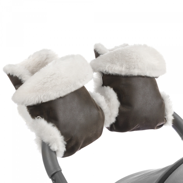 Муфта-рукавички для коляски Esspero Gretta (100% овечья шерсть) Brown