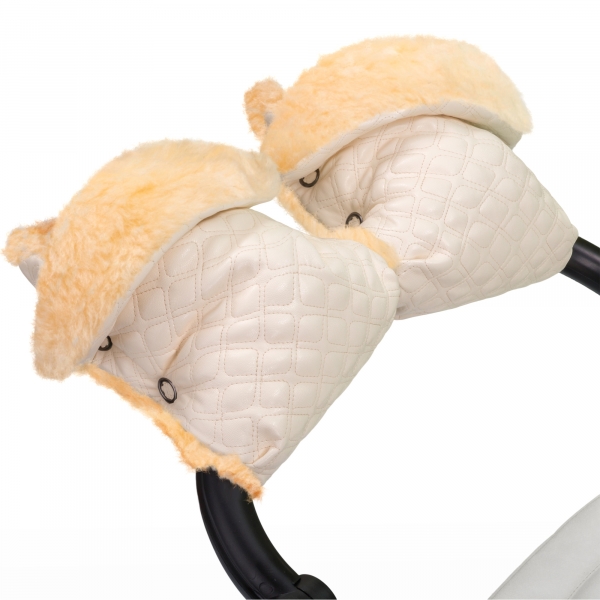 Муфта-рукавички для коляски Esspero Carina (100% овечья шерсть)  Cream