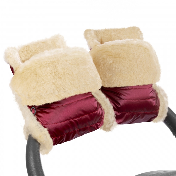 Муфта-рукавички для коляски Esspero Oskar (Натуральная шерсть) Ruby