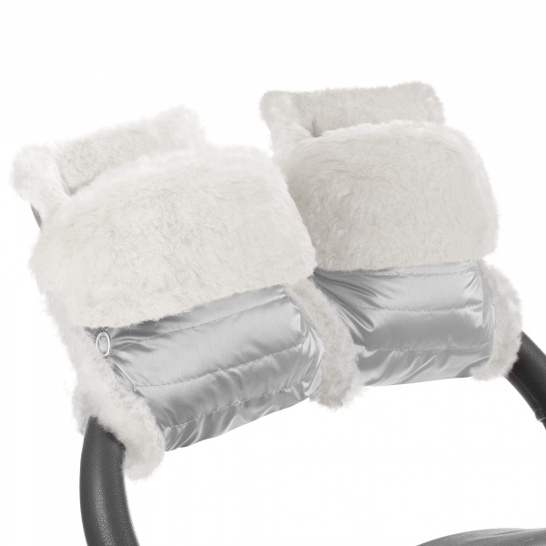 Муфта-рукавички для коляски Esspero Christer (Натуральная шерсть) Silver