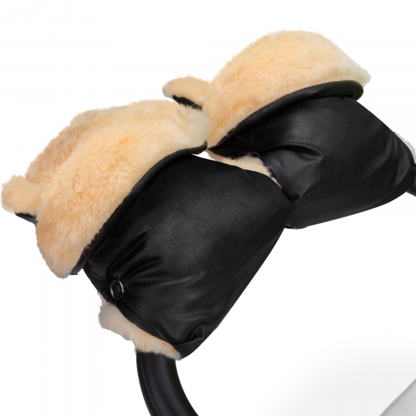 Муфта-рукавички для коляски Esspero Olsson (100% овечья шерсть)  Black
