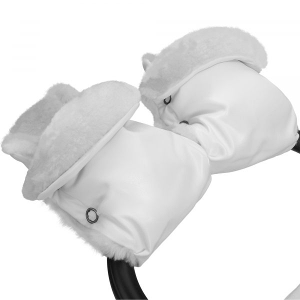 Муфта-рукавички для коляски Esspero Margareta (100% овечья шерсть) White