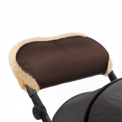 Муфта для рук на коляску Esspero Diaz (Натуральная шерсть)  Chocolat
