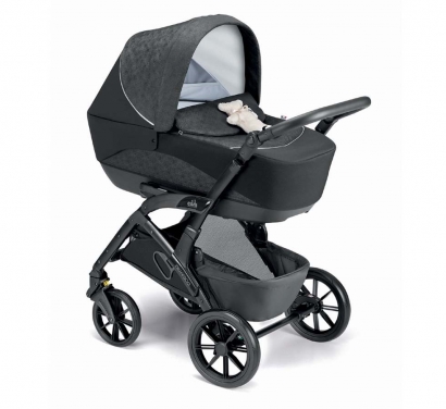 Коляска 3 в 1 Cam Dinamico Up Smart (2021) 920B чёрный с плюшевым мишкой