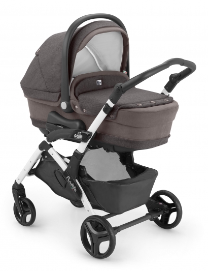 Коляска 3 в 1 Cam Fluido City Top (шасси White) 687