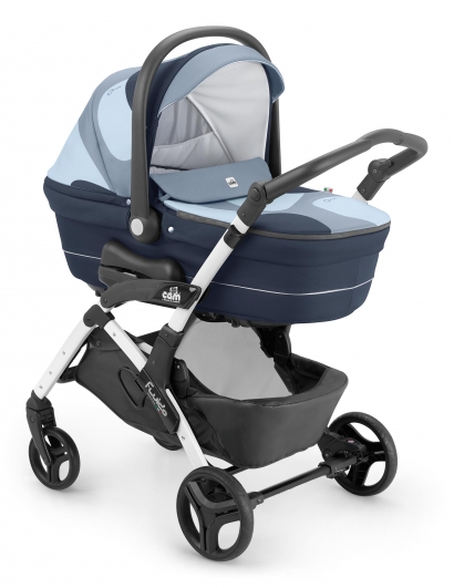 Коляска 3 в 1 Cam Fluido City Stone (шасси White) 702
