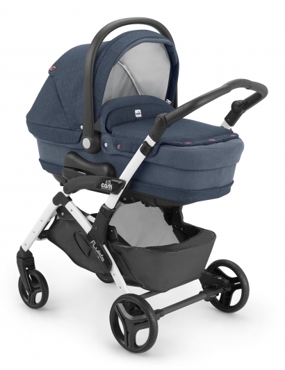 Коляска 3 в 1 Cam Fluido City Top (шасси White) 686