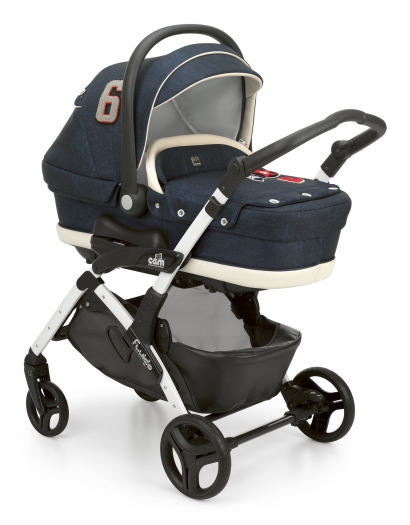 Коляска 3 в 1 Cam Fluido City Top (шасси White) 709