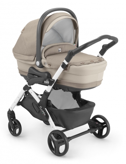 Коляска 3 в 1 Cam Fluido City Top (шасси White) 690
