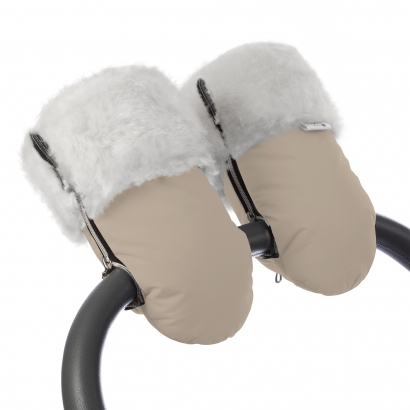 Муфта-рукавички для коляски Esspero Double White (Натуральная шерсть)
