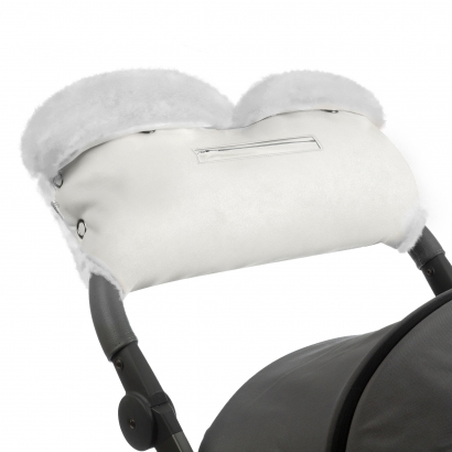 Муфта для рук на коляску Esspero Stella (100% овечья шерсть) White