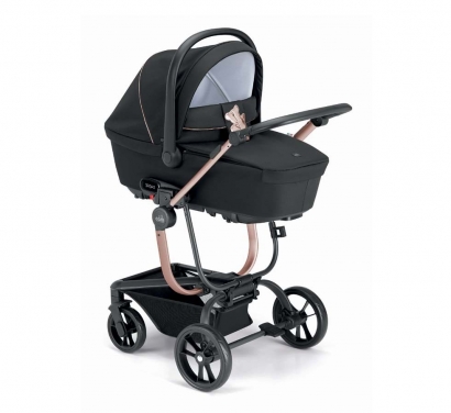 Коляска 3 в 1 Cam Taski 867 чёрный/розовое золото