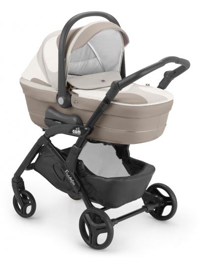 Коляска 3 в 1 Cam Fluido City Stone (шасси Black) 701