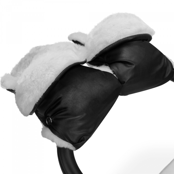 Муфта-рукавички для коляски Esspero Margareta (100% овечья шерсть) Black