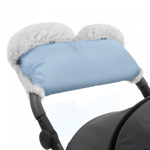 Муфта для рук на коляску Esspero Soft Fur Lux (Натуральная шерсть) Blue Mountain