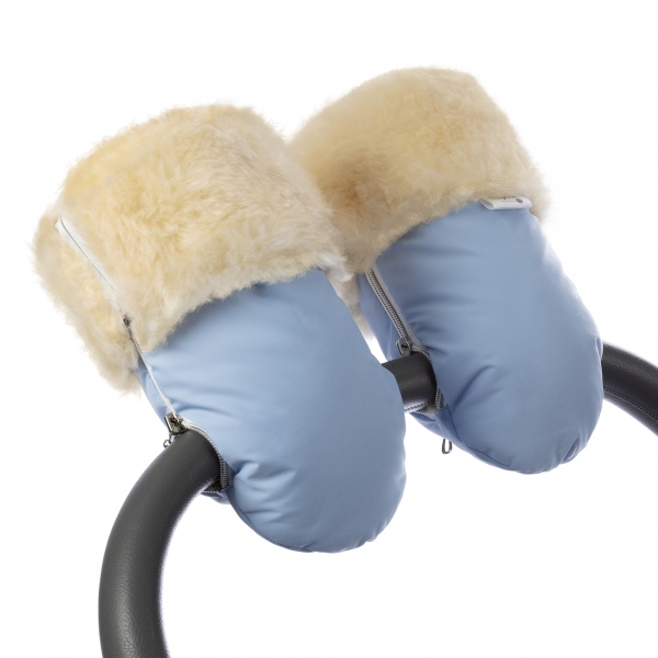 Муфта-рукавички для коляски Esspero  Double (Натуральная шерсть)  Blue Mountain