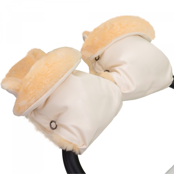 Муфта-рукавички для коляски Esspero Olsson (100% овечья шерсть)  Cream