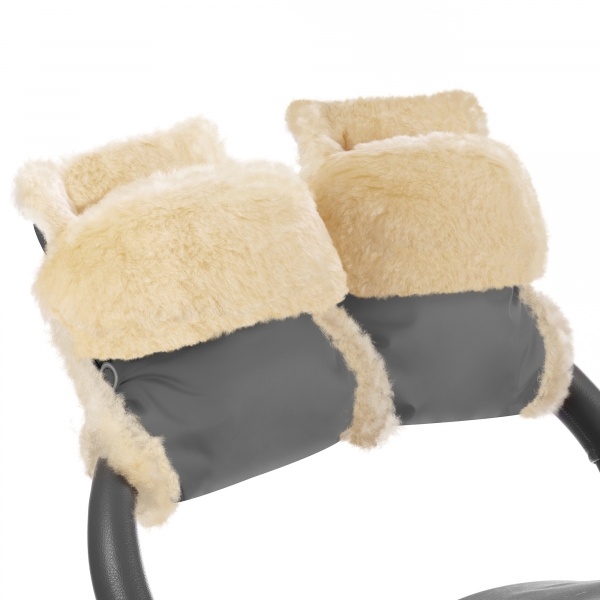 Муфта-рукавички для коляски Esspero Oskar (Натуральная шерсть) Grey