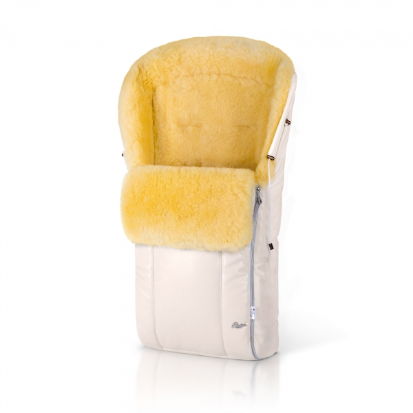 Конверт в коляску меховой Esspero Nicolas Leatherette (натуральная овчина) Cream 